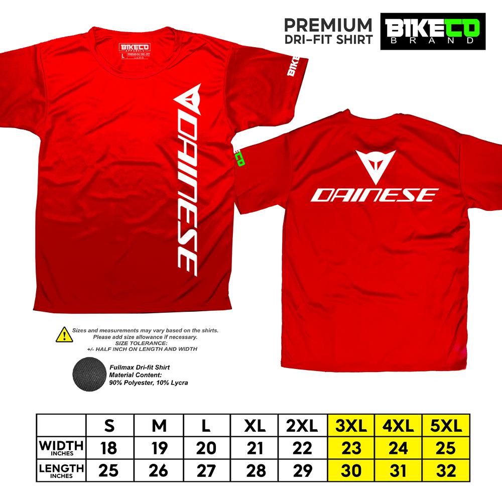 Dainese Side Print | Premium Riding Dri-Fit Shirt - BIKECO APPARELS