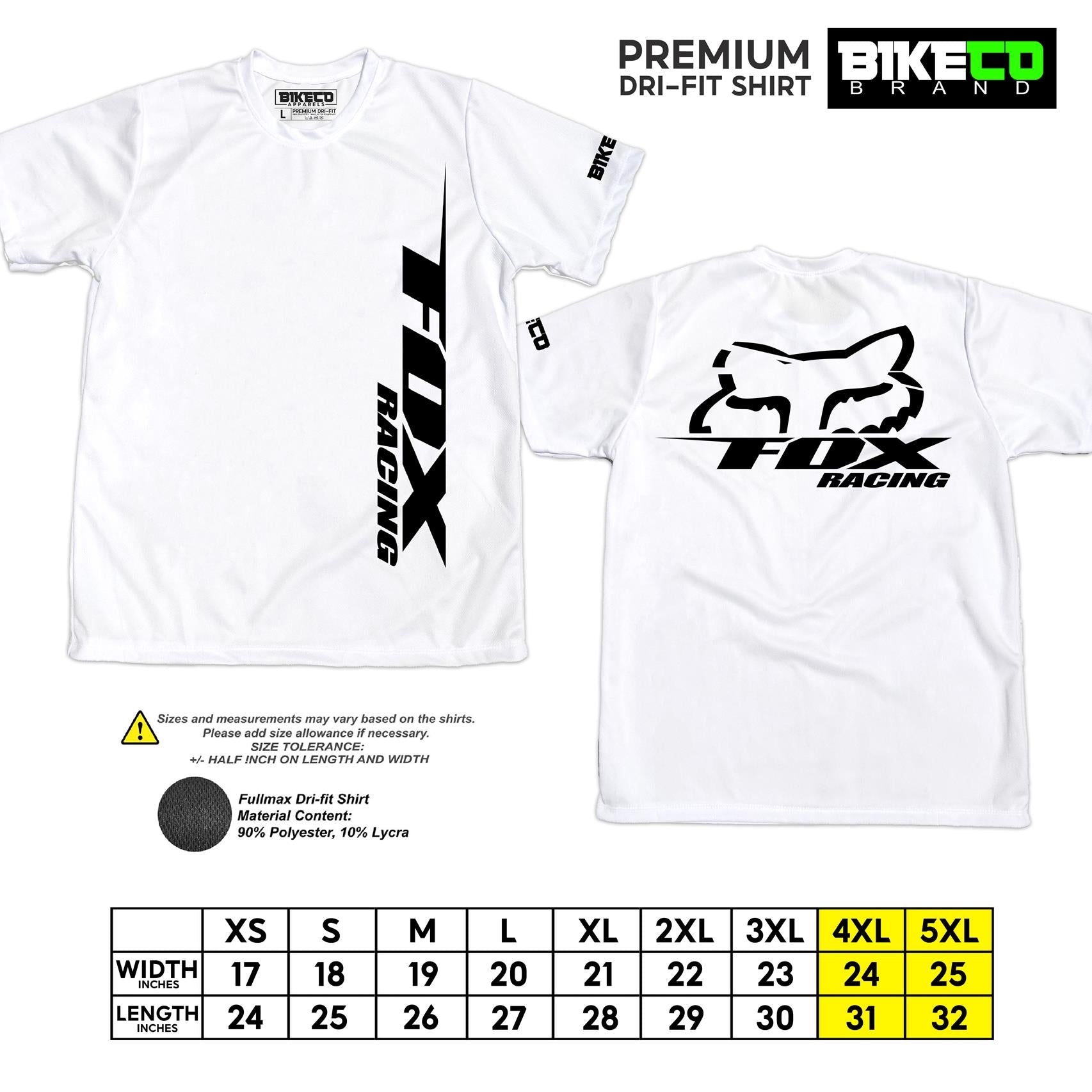 Fox Racing Side Print | Premium Cycling Dri-Fit Shirt - BIKECO APPARELS