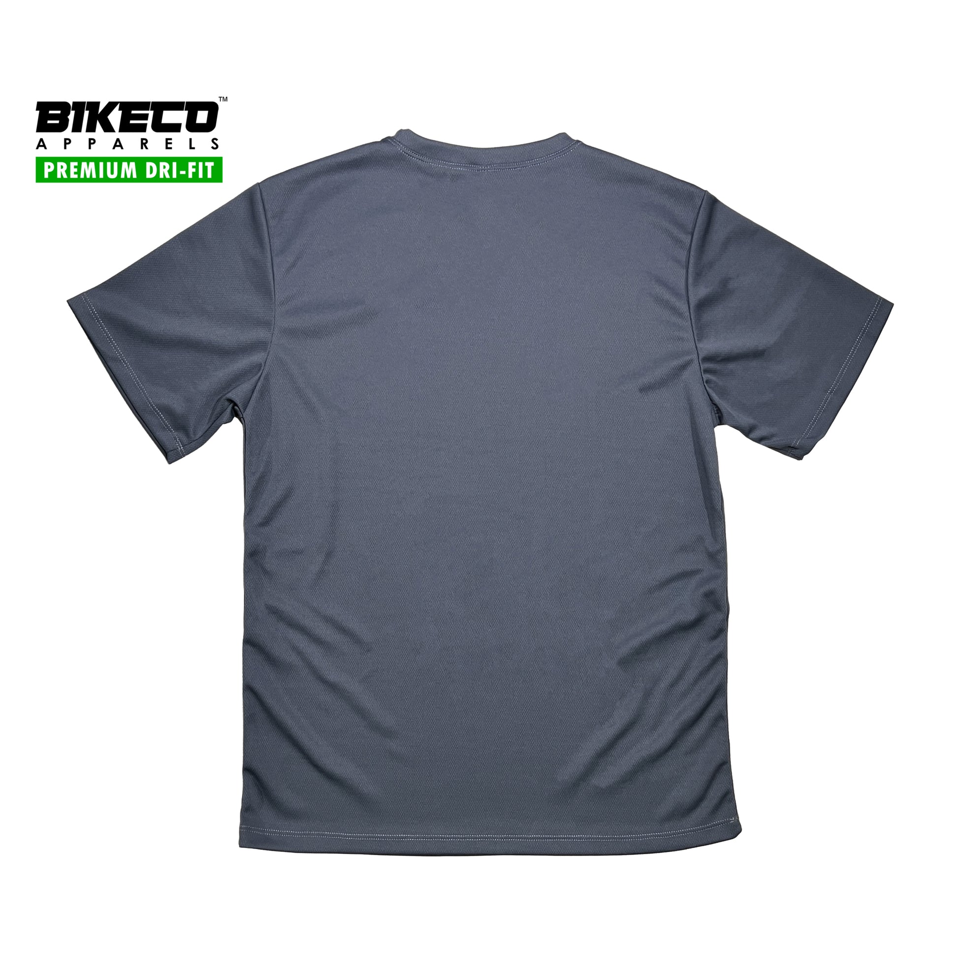 Bikeco Premium Dri-Fit Shirt | Plain Grey Shirt - BIKECO APPARELS