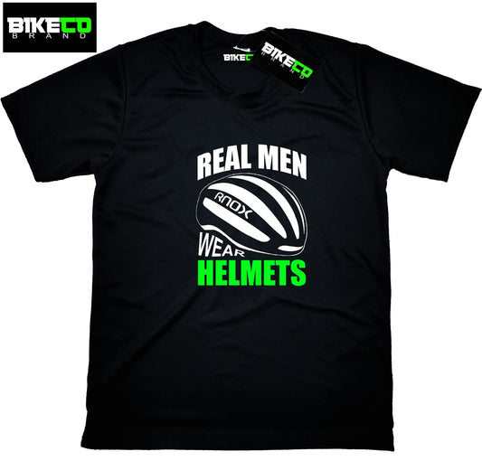 Real Men Wear Helmets Cycling Dri-Fit Shirt (Statement) | BIKECO Brand Collections - BIKECO APPARELS