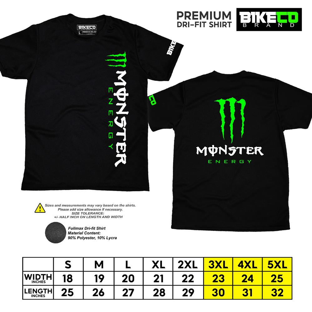 Monster Side Print | Premium Riding Dri-Fit Shirt - BIKECO APPARELS