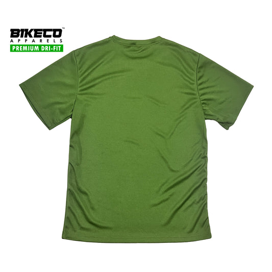 Bikeco Premium Dri-Fit Shirt | Plain Olive Green Shirt - BIKECO APPARELS
