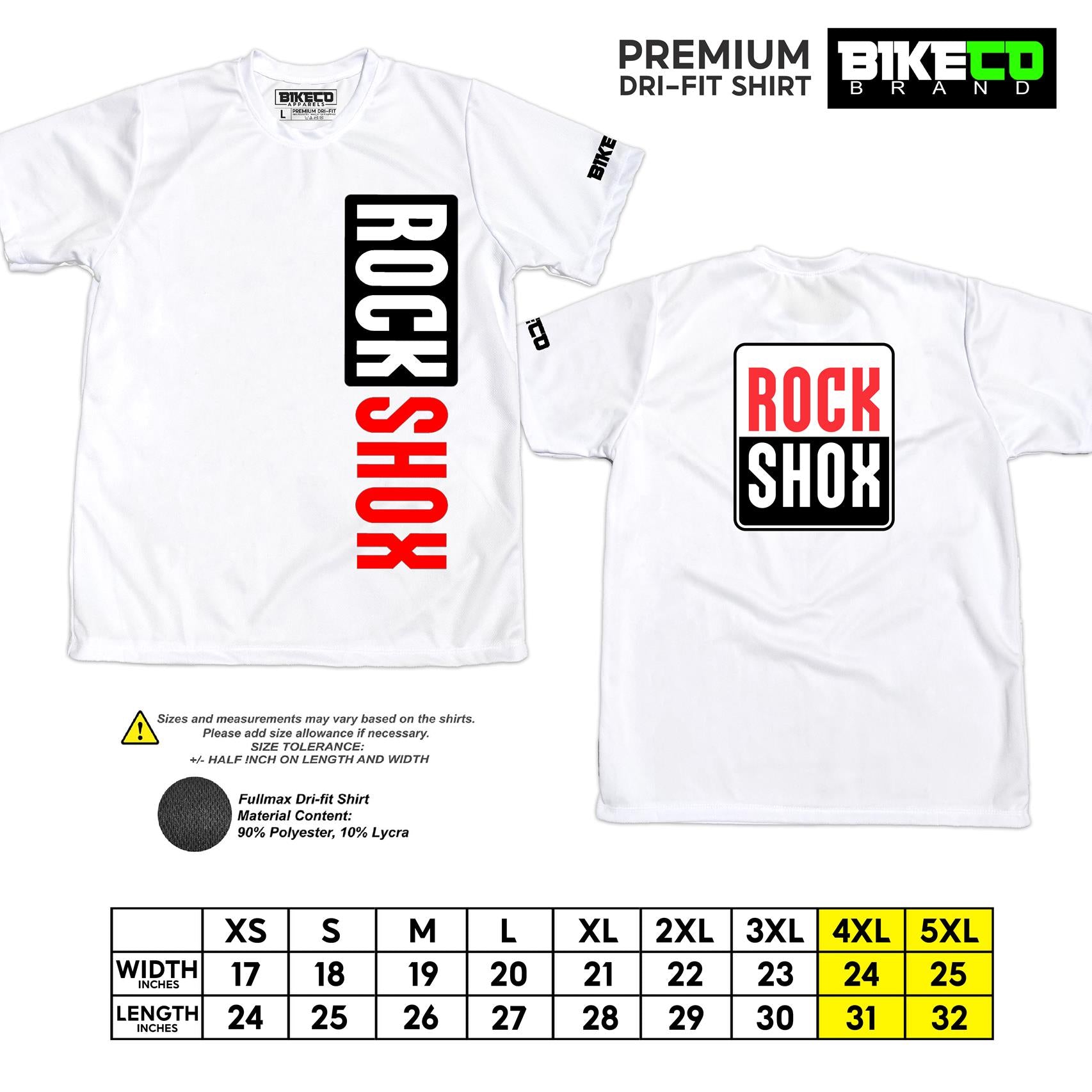 Rock Shox Side Print | Premium Cycling Dri-Fit Shirt - BIKECO APPARELS
