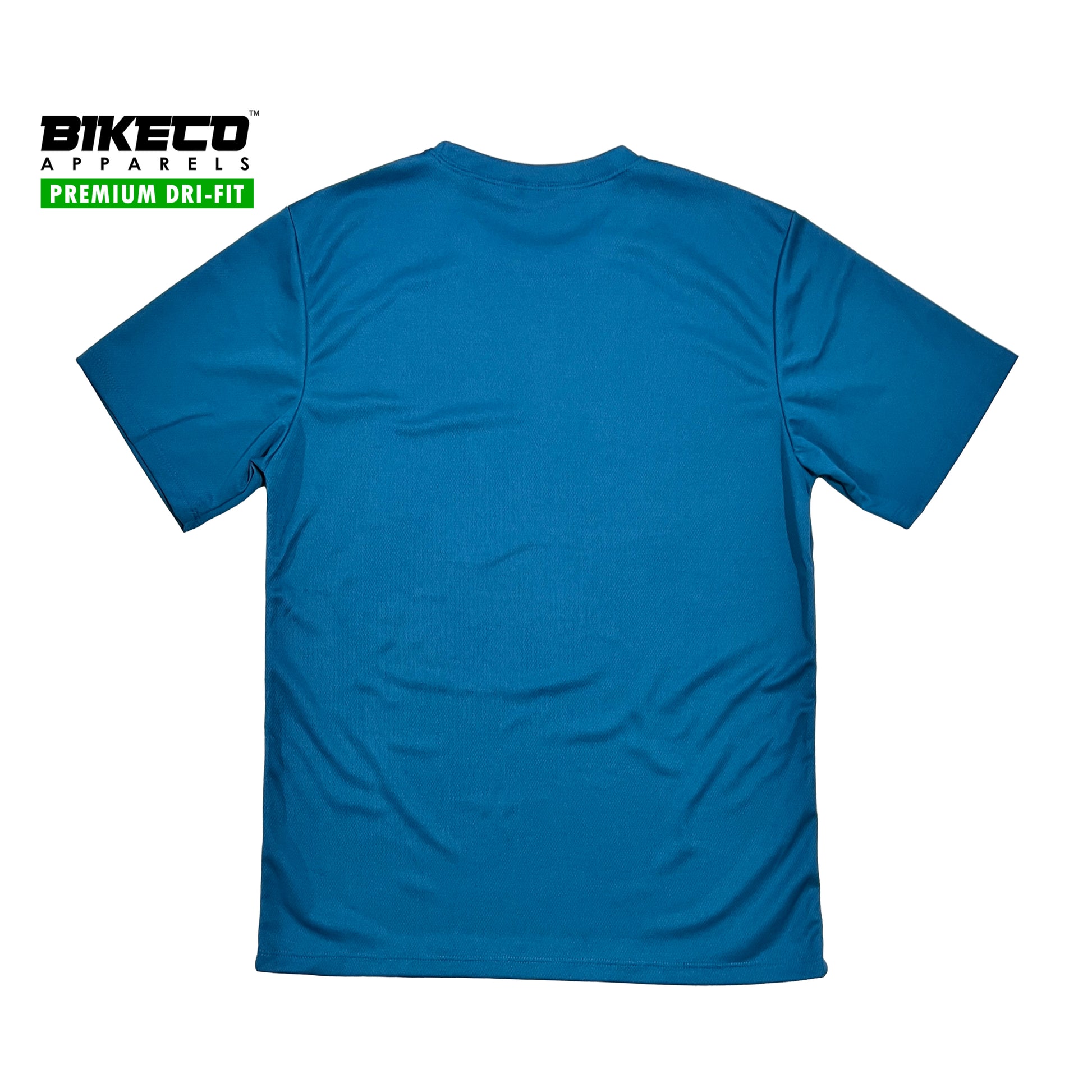 Bikeco Premium Dri-Fit Shirt | Plain Teal Blue Shirt - BIKECO APPARELS