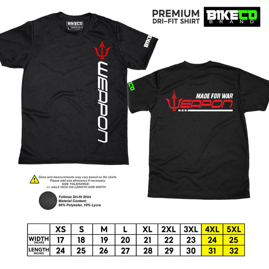 Weapon Side Print | Premium Cycling Dri-Fit Shirt - BIKECO APPARELS