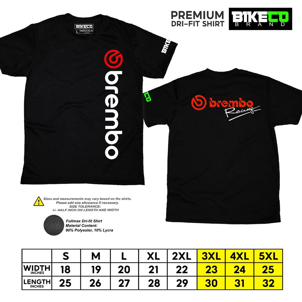 Brembo Side Print | Premium Riding Dri-Fit Shirt - BIKECO APPARELS
