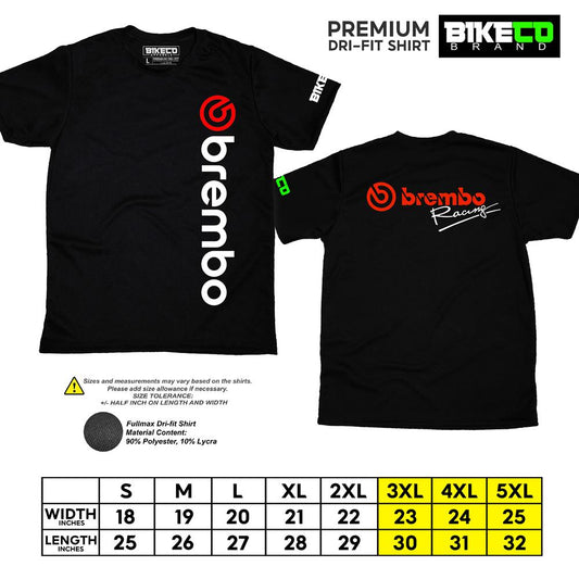 Brembo Side Print | Premium Riding Dri-Fit Shirt - BIKECO APPARELS