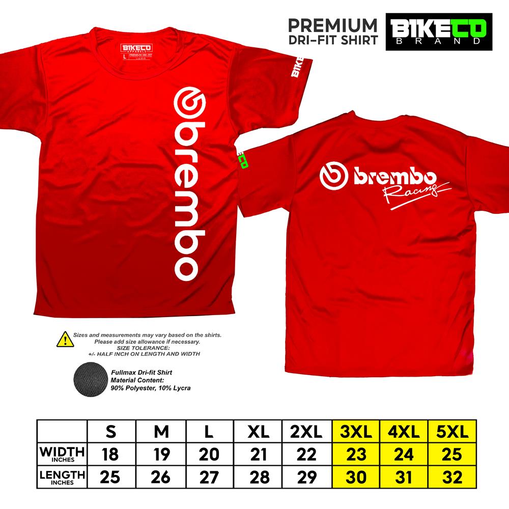 Brembo Side Print | Premium Riding Dri-Fit Shirt - BIKECO APPARELS