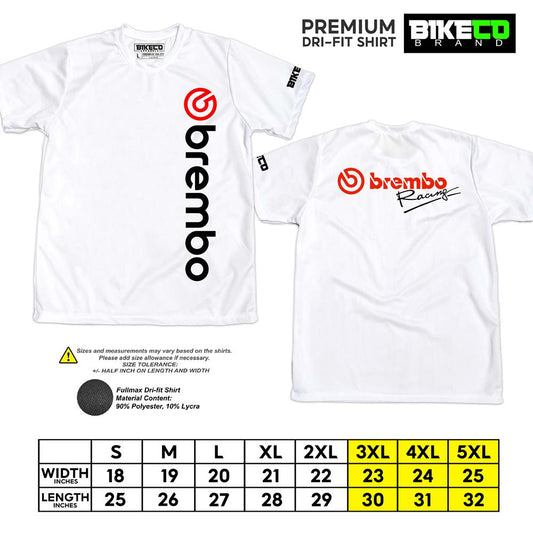Brembo Side Print | Premium Riding Dri-Fit Shirt - BIKECO APPARELS