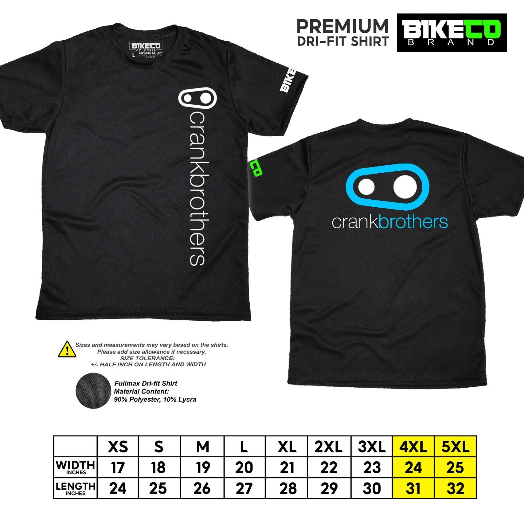 Crank Brothers Side Print | Premium Cycling Dri-Fit Shirt - BIKECO APPARELS