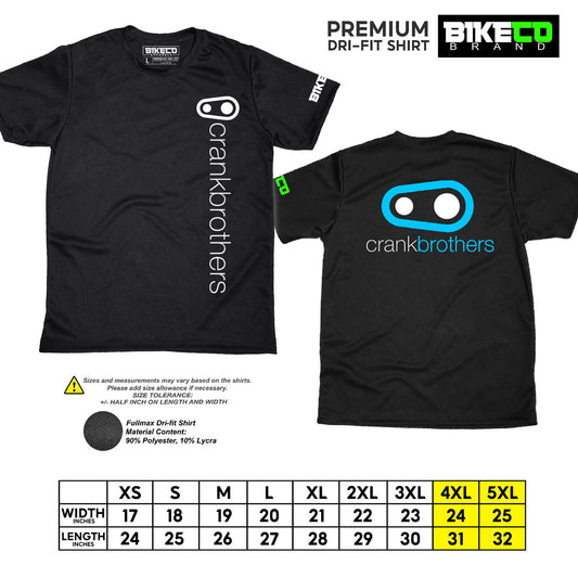 Crank Brothers Side Print | Premium Cycling Dri-Fit Shirt - BIKECO APPARELS
