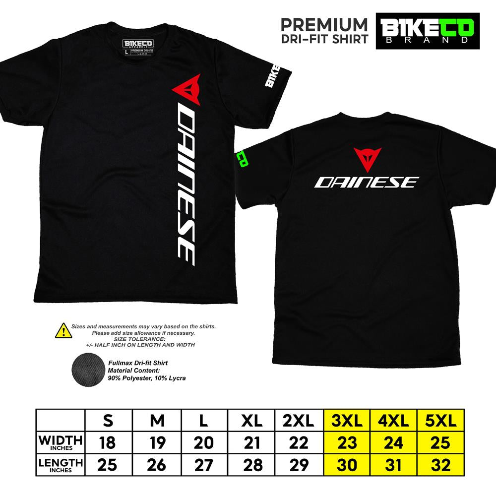 Dainese Side Print | Premium Riding Dri-Fit Shirt - BIKECO APPARELS
