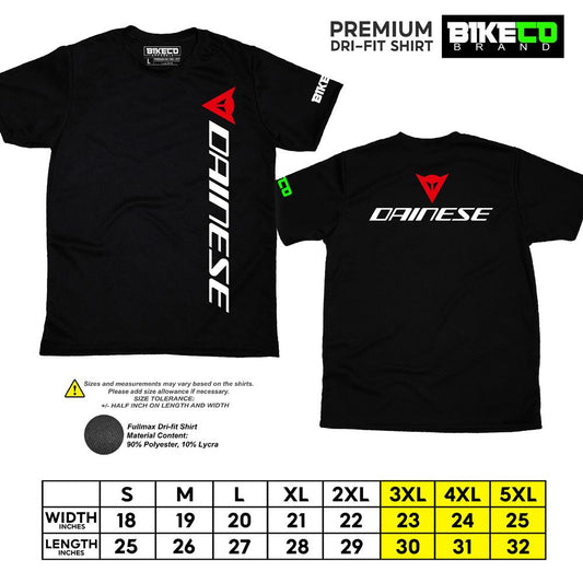 Dainese Side Print | Premium Riding Dri-Fit Shirt - BIKECO APPARELS