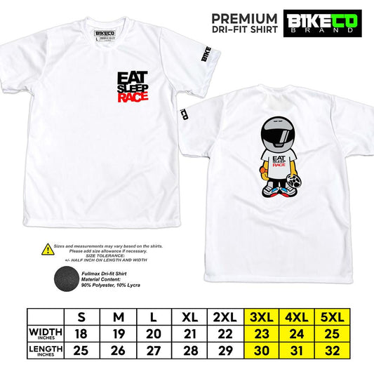 Eat Sleep Race Pocket Print | Premium Riding Dri-Fit Shirt