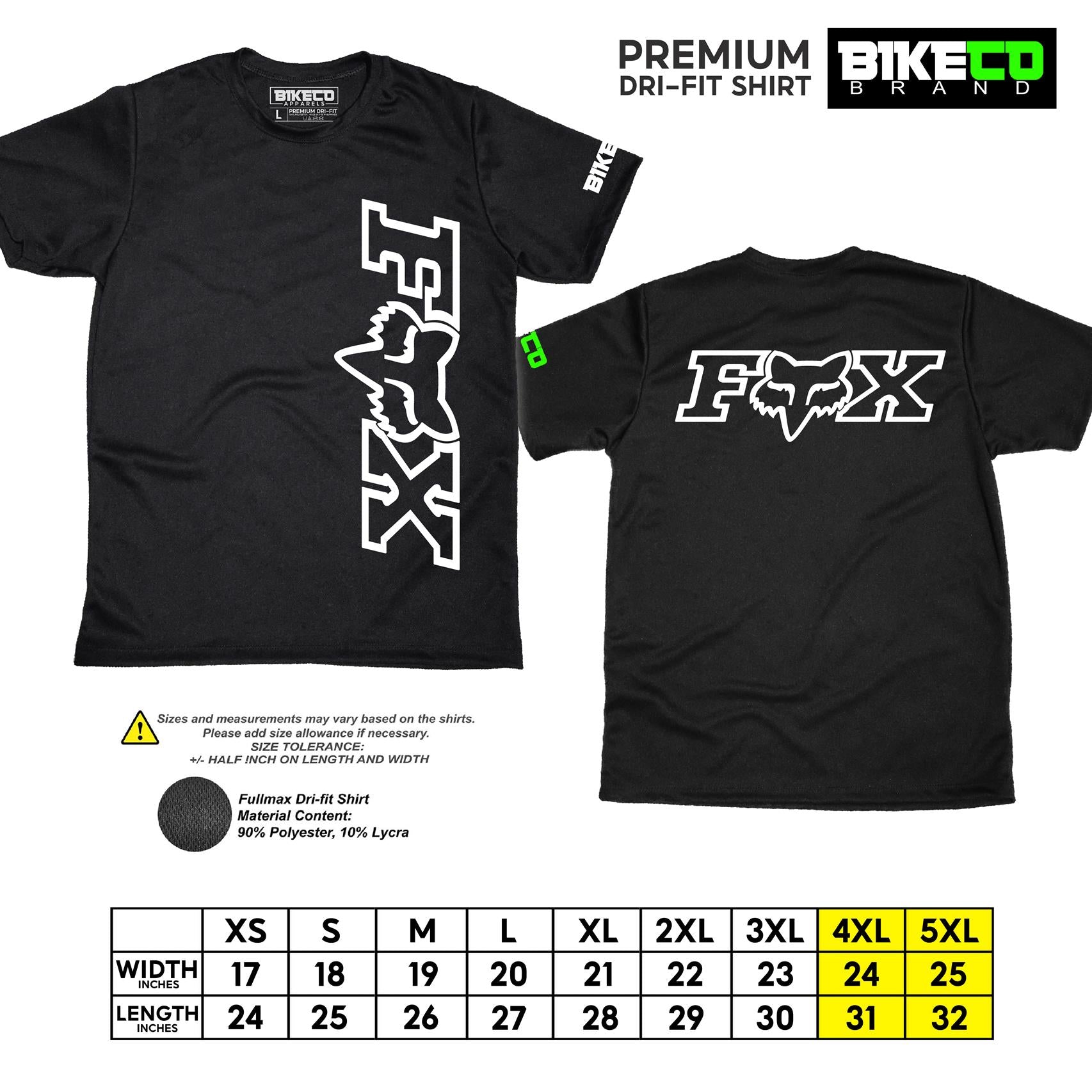 FOX Side Print | Premium Cycling Dri-Fit Shirt - BIKECO APPARELS
