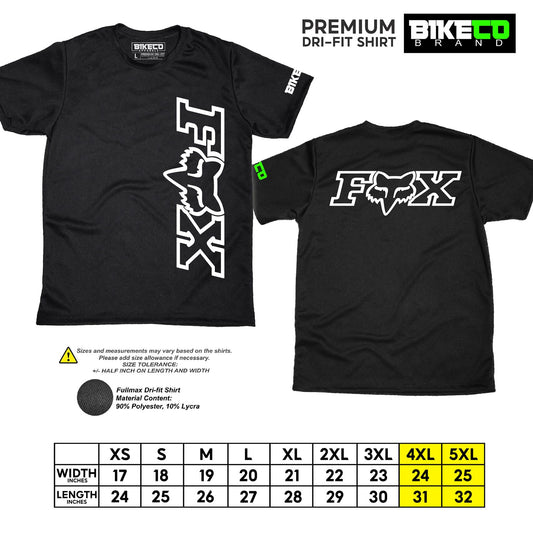 FOX Side Print | Premium Cycling Dri-Fit Shirt - BIKECO APPARELS