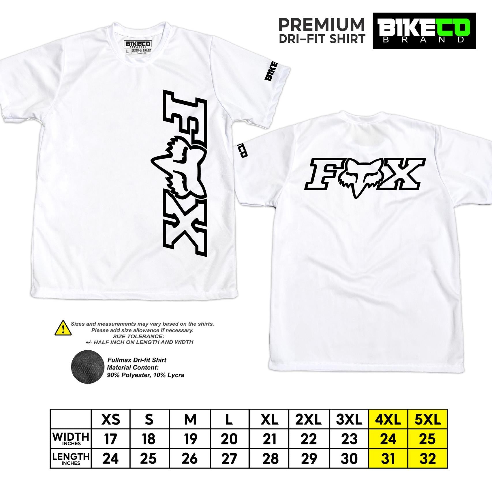 FOX Side Print | Premium Cycling Dri-Fit Shirt - BIKECO APPARELS
