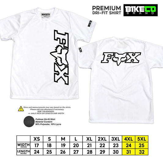 FOX Side Print | Premium Cycling Dri-Fit Shirt - BIKECO APPARELS