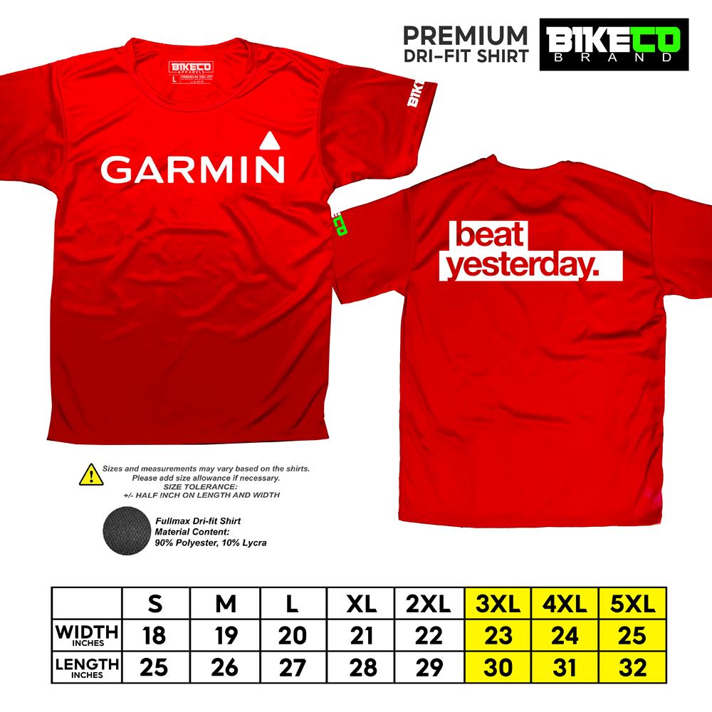 Garmin Beat Yesterday | Premium Cycling Dri-Fit Shirt - BIKECO APPARELS