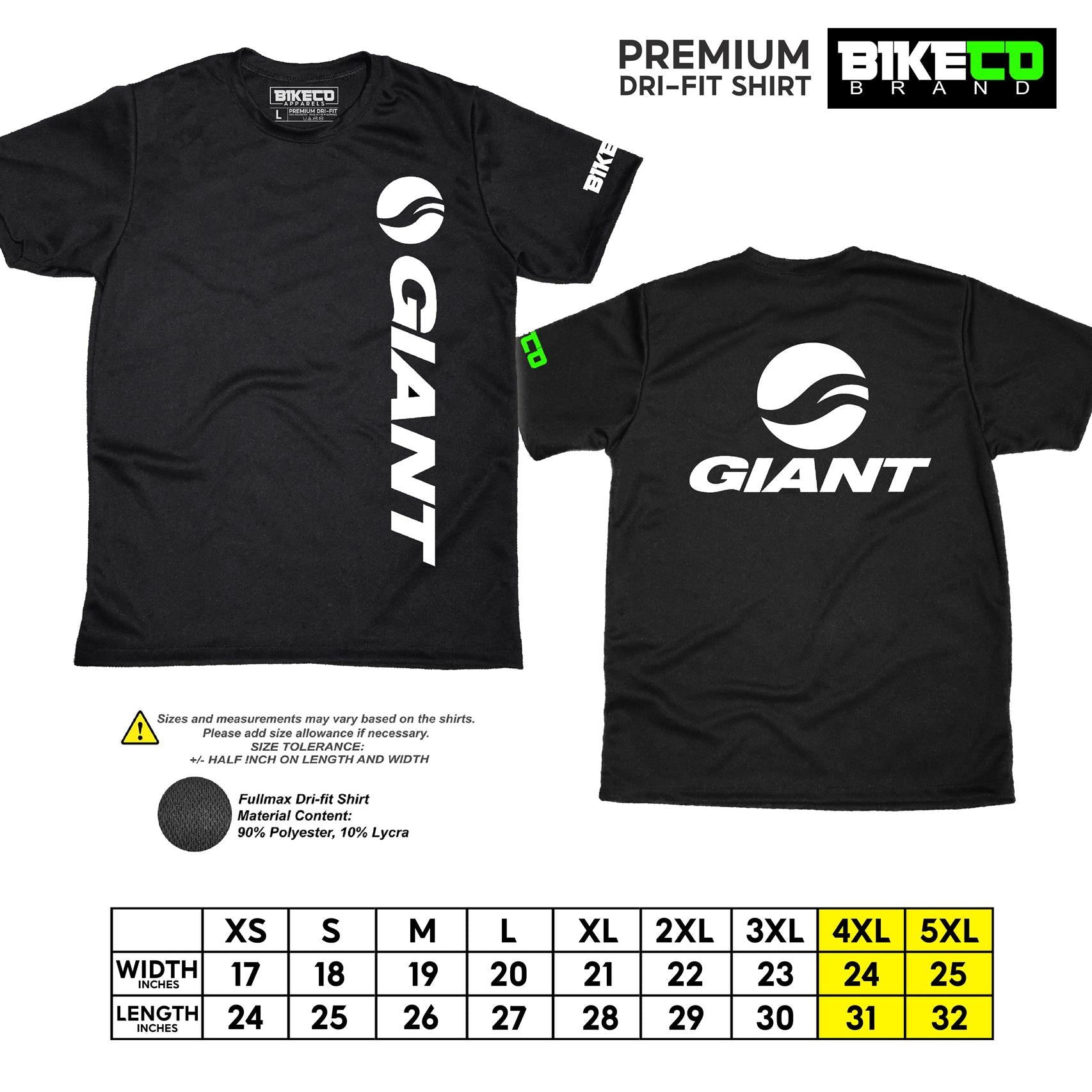 Giant Side Print | Premium Cycling Dri-Fit Shirt - BIKECO APPARELS