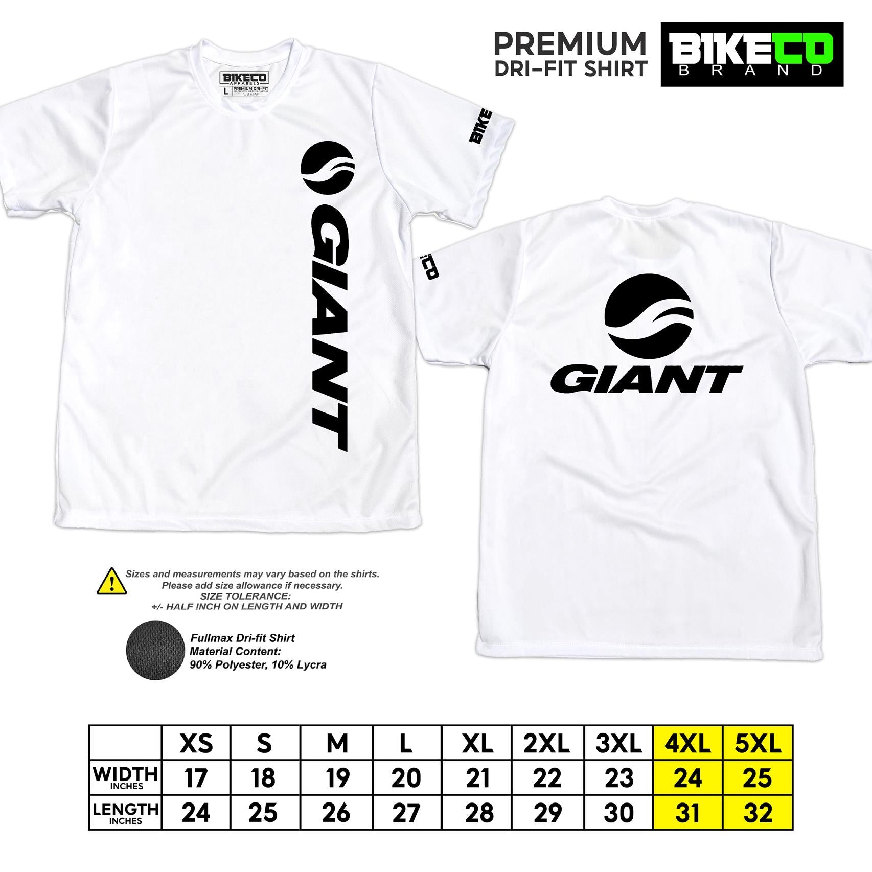 Giant Side Print | Premium Cycling Dri-Fit Shirt - BIKECO APPARELS