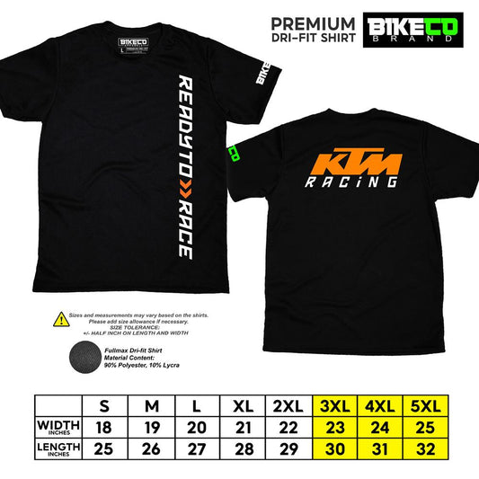 KTM Side Print | Premium Riding Dri-Fit Shirt - BIKECO APPARELS