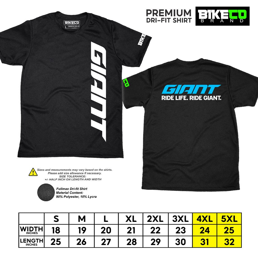 New Giant Side Print | Premium Cycling Dri-Fit Shirt - BIKECO APPARELS