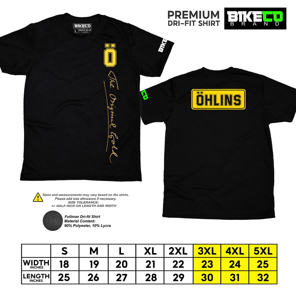 Ohlins Side Print | Premium Riding Dri-Fit Shirt - BIKECO APPARELS