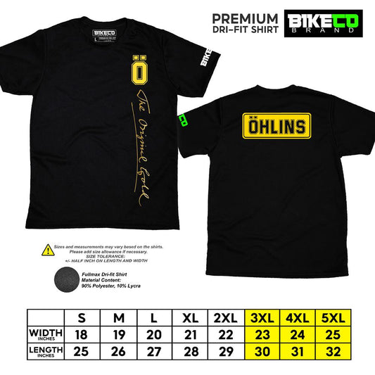 Ohlins Side Print | Premium Riding Dri-Fit Shirt - BIKECO APPARELS