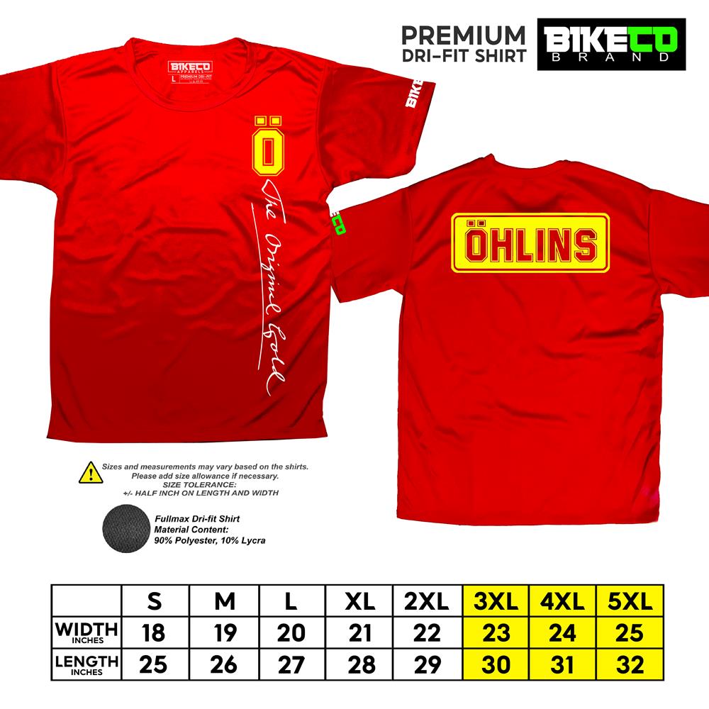 Ohlins Side Print | Premium Riding Dri-Fit Shirt - BIKECO APPARELS