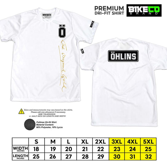 Ohlins Side Print | Premium Riding Dri-Fit Shirt - BIKECO APPARELS
