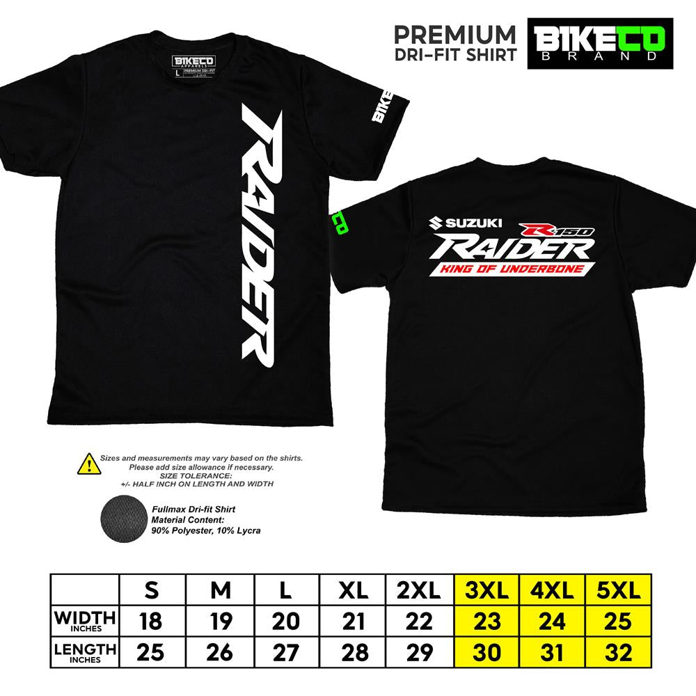 Raider 150i Side Print | Premium Riding Dri-Fit Shirt - BIKECO APPARELS