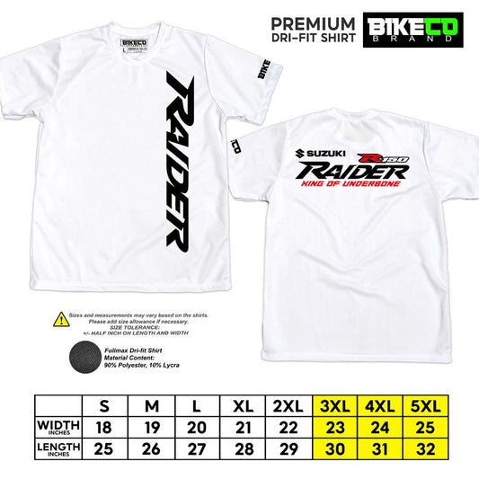 Raider 150i Side Print | Premium Riding Dri-Fit Shirt - BIKECO APPARELS