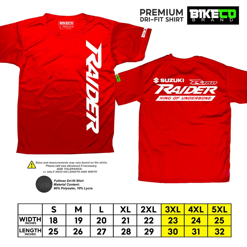 Raider 150i Side Print | Premium Riding Dri-Fit Shirt - BIKECO APPARELS