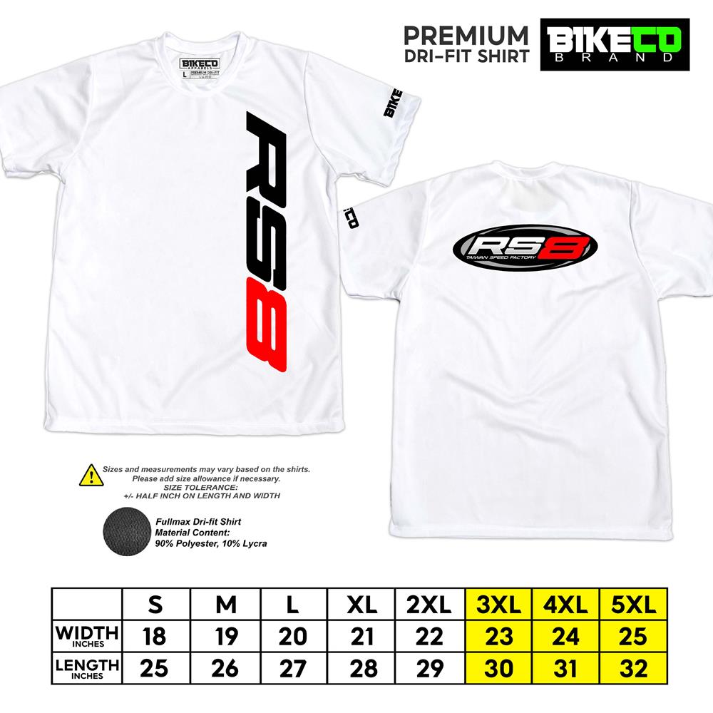 RS8 Side Print | Premium Riding Dri-Fit Shirt - BIKECO APPARELS