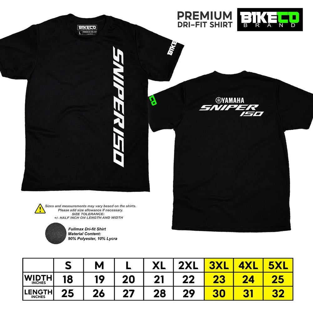 Sniper 150 Side Print | Premium Riding Dri-Fit Shirt - BIKECO APPARELS