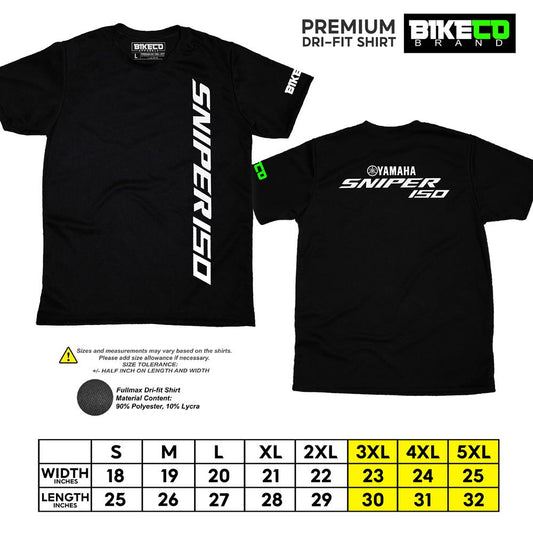 Sniper 150 Side Print | Premium Riding Dri-Fit Shirt - BIKECO APPARELS
