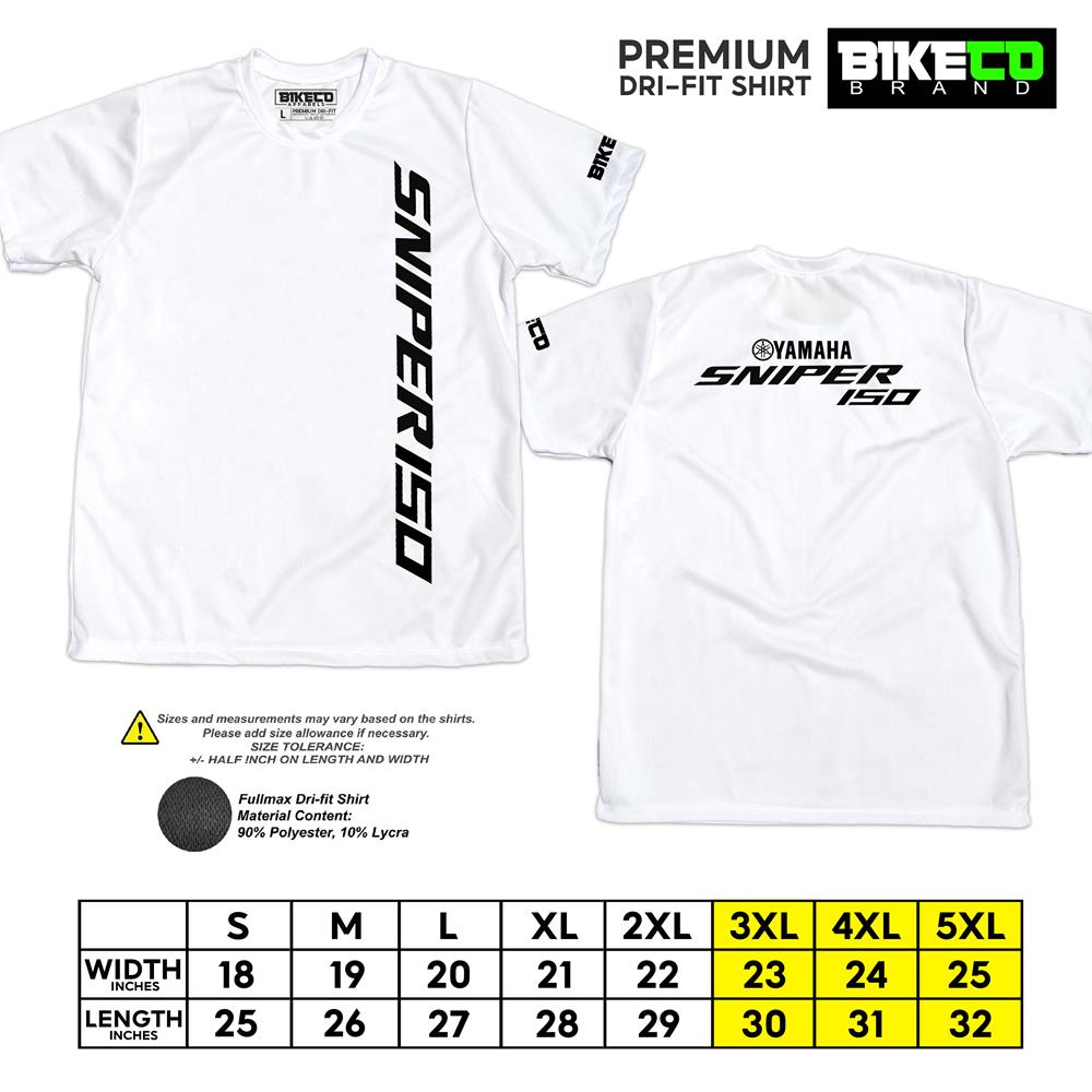 Sniper 150 Side Print | Premium Riding Dri-Fit Shirt - BIKECO APPARELS