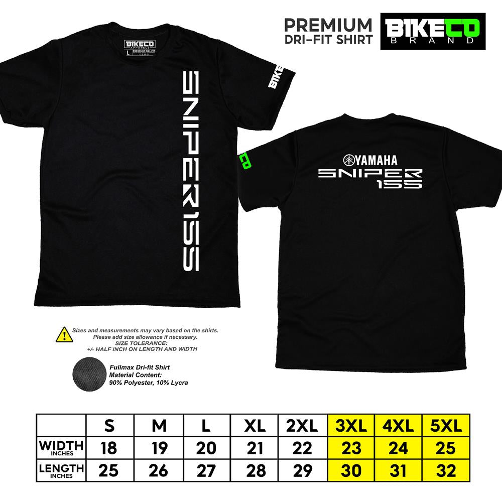 Sniper 155 Side Print | Premium Riding Dri-Fit Shirt - BIKECO APPARELS