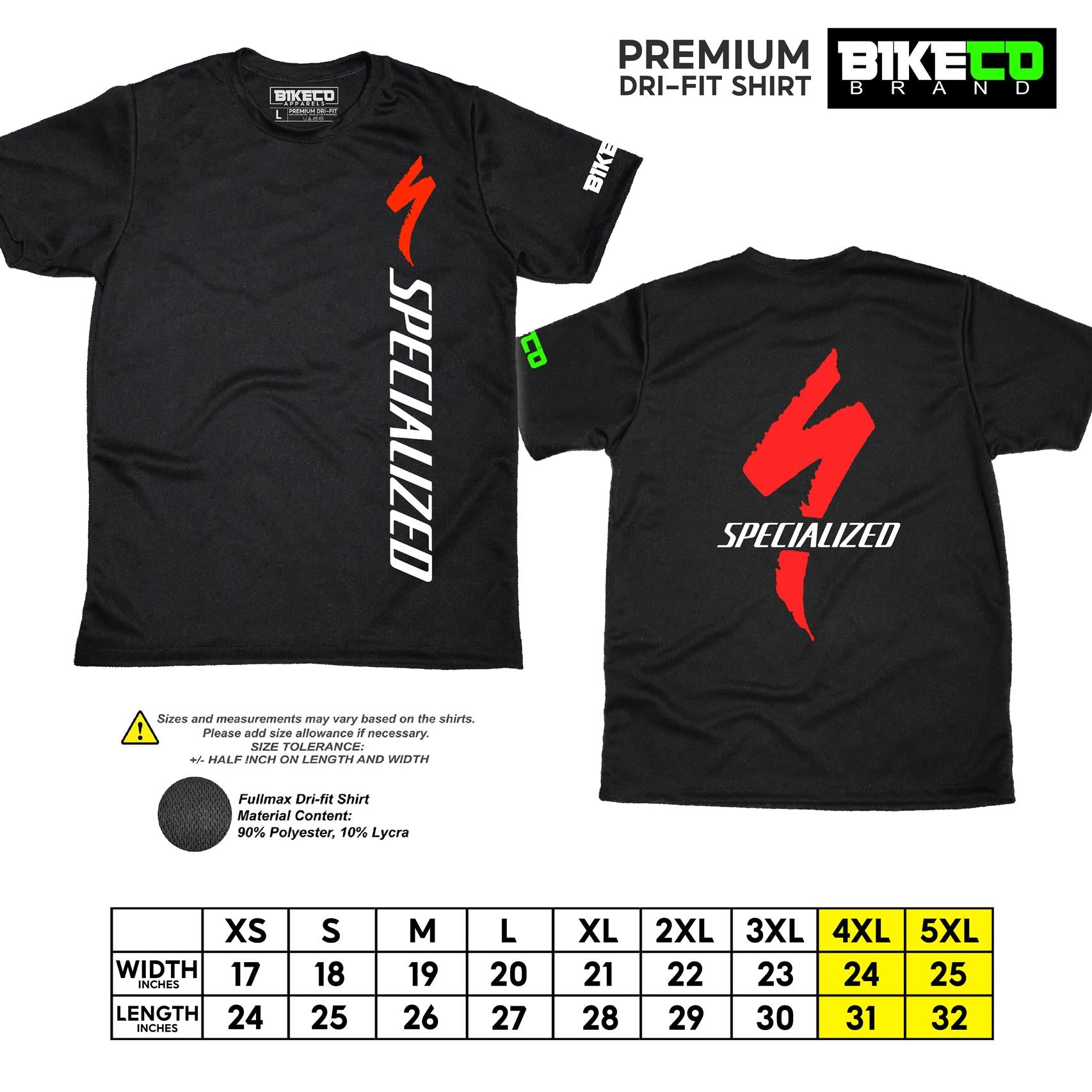 Specialized Side Print | Premium Cycling Dri-Fit Shirt - BIKECO APPARELS
