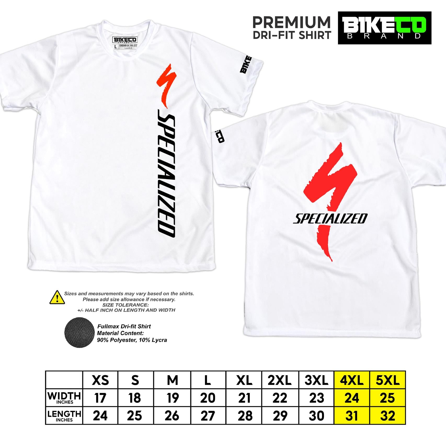 Specialized Side Print | Premium Cycling Dri-Fit Shirt - BIKECO APPARELS