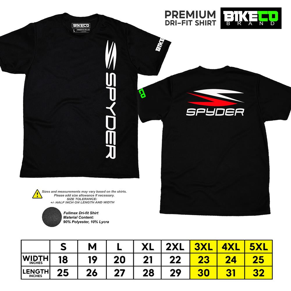 Spyder Side Print | Premium Riding Dri-Fit Shirt - BIKECO APPARELS