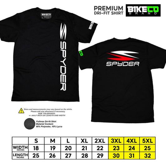Spyder Side Print | Premium Riding Dri-Fit Shirt - BIKECO APPARELS