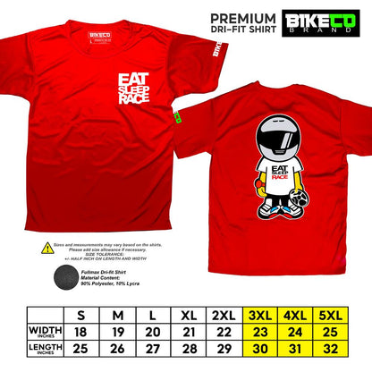 Eat Sleep Race Pocket Print | Premium Riding Dri-Fit Shirt