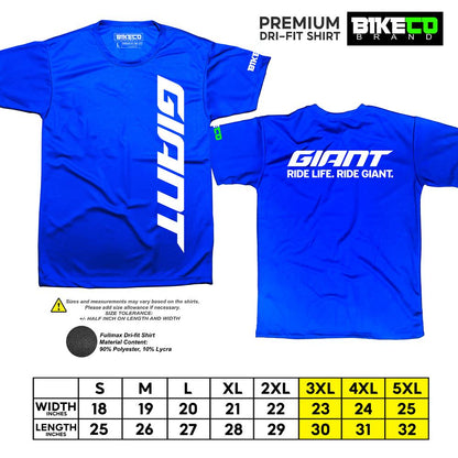 New Giant Side Print | Premium Cycling Dri-Fit Shirt - BIKECO APPARELS