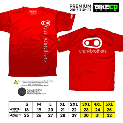Crank Brothers Side Print | Premium Cycling Dri-Fit Shirt - BIKECO APPARELS