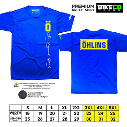 Ohlins Side Print | Premium Riding Dri-Fit Shirt - BIKECO APPARELS