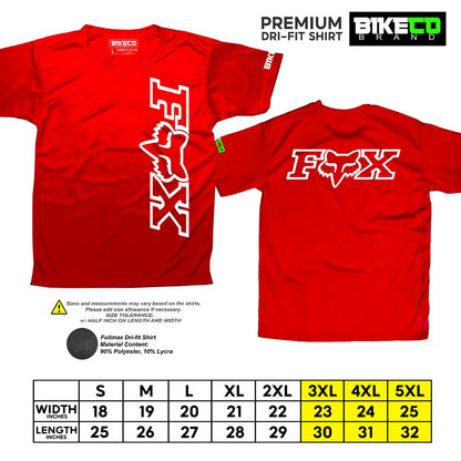 FOX Side Print | Premium Cycling Dri-Fit Shirt - BIKECO APPARELS