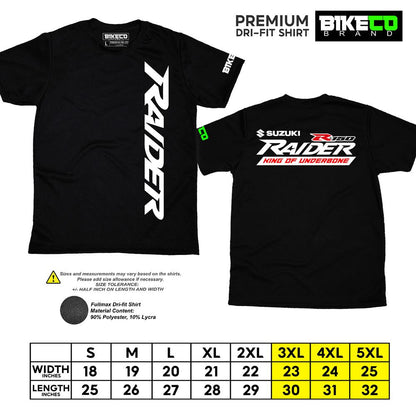 Raider 150i Side Print | Premium Riding Dri-Fit Shirt - BIKECO APPARELS