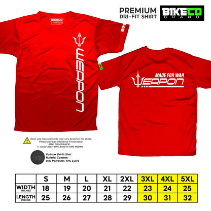 Weapon Side Print | Premium Cycling Dri-Fit Shirt - BIKECO APPARELS
